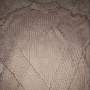 Keyhole neck sweater